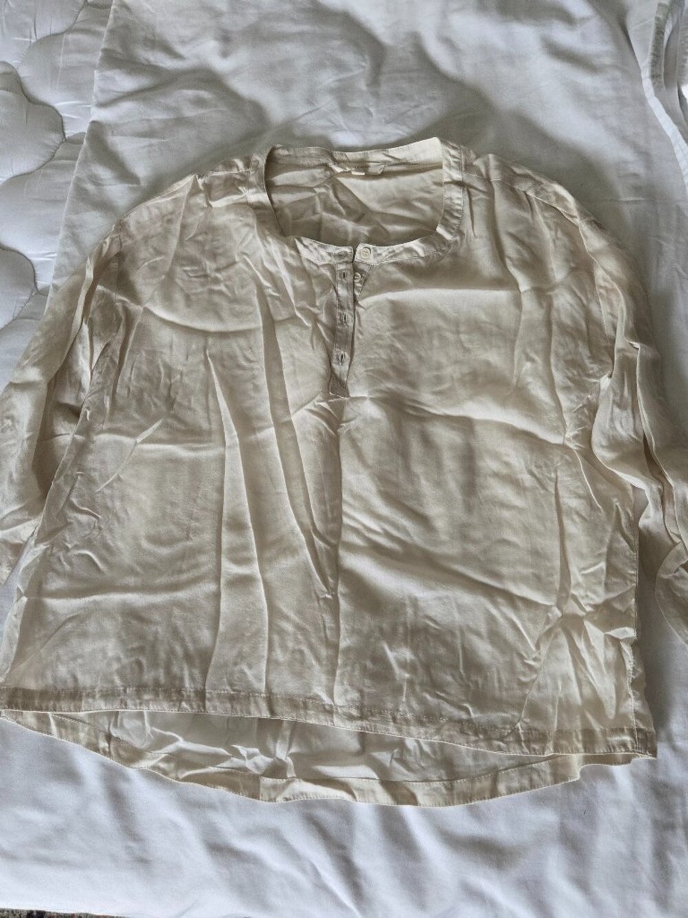 Good & Gather Beige 3/4 Sleeve Blouse - Beige - M